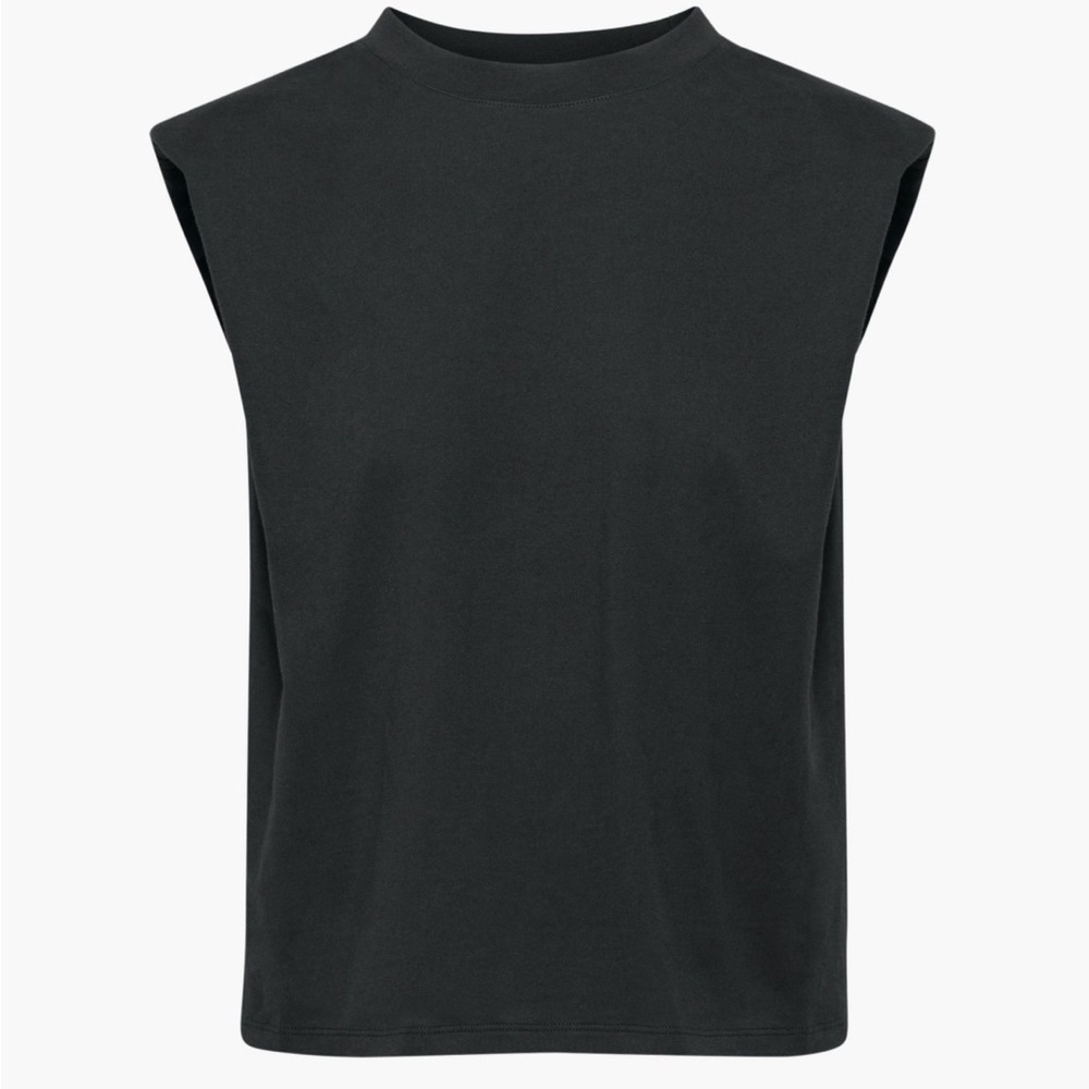 Zara Black Tank with Shoulder Pads